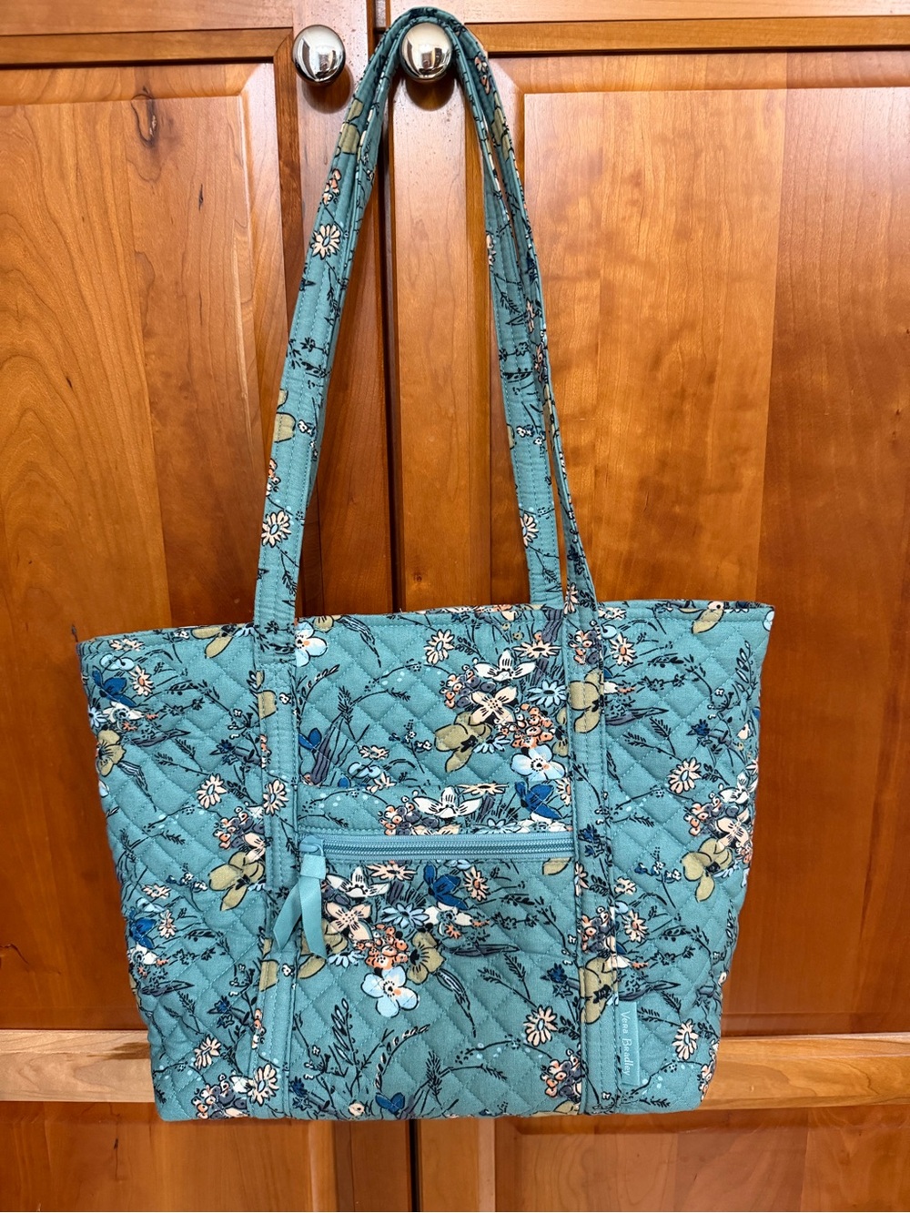 NWT Vera Bradley Cotton Small Tote Bag Sunlit Garden Sage Floral